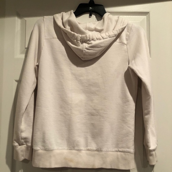 Cream zip up hoodie womens Clearance
